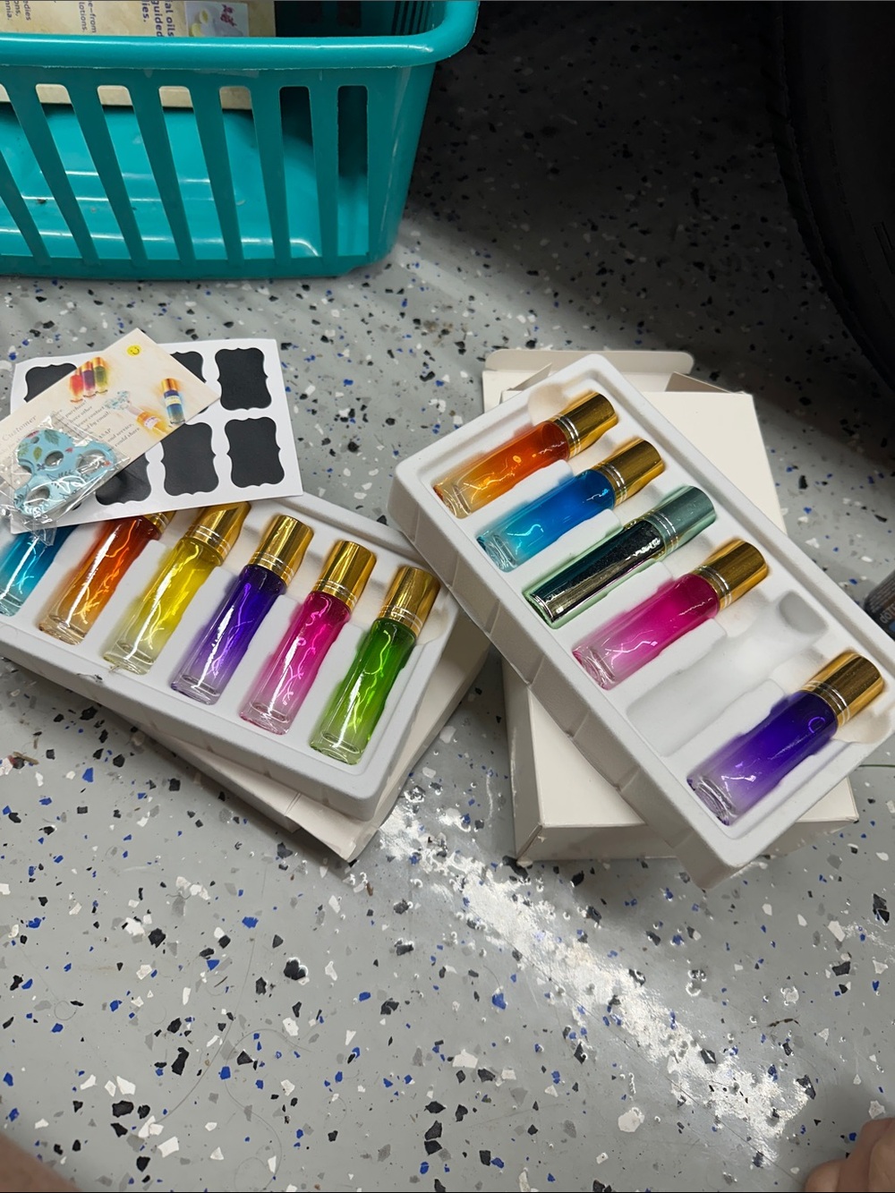 Colorful Glass Roller Bottle Set - 10 Pack